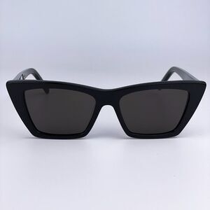 NEW Saint Laurent SL276 001 BLACK MICA Black Grey Cat Eye Sunglsses